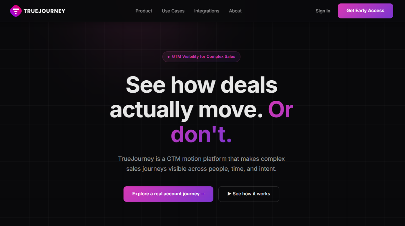 TrueJourney GTM motion platform